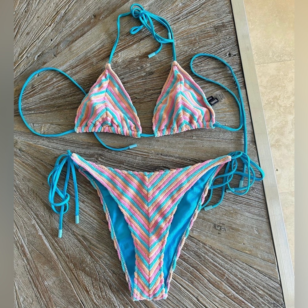 VINCA - SHERBET STRIPE Triangl Bikini